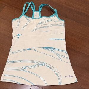 Oakley Women's Cream and Teal  Bra  Tank Top